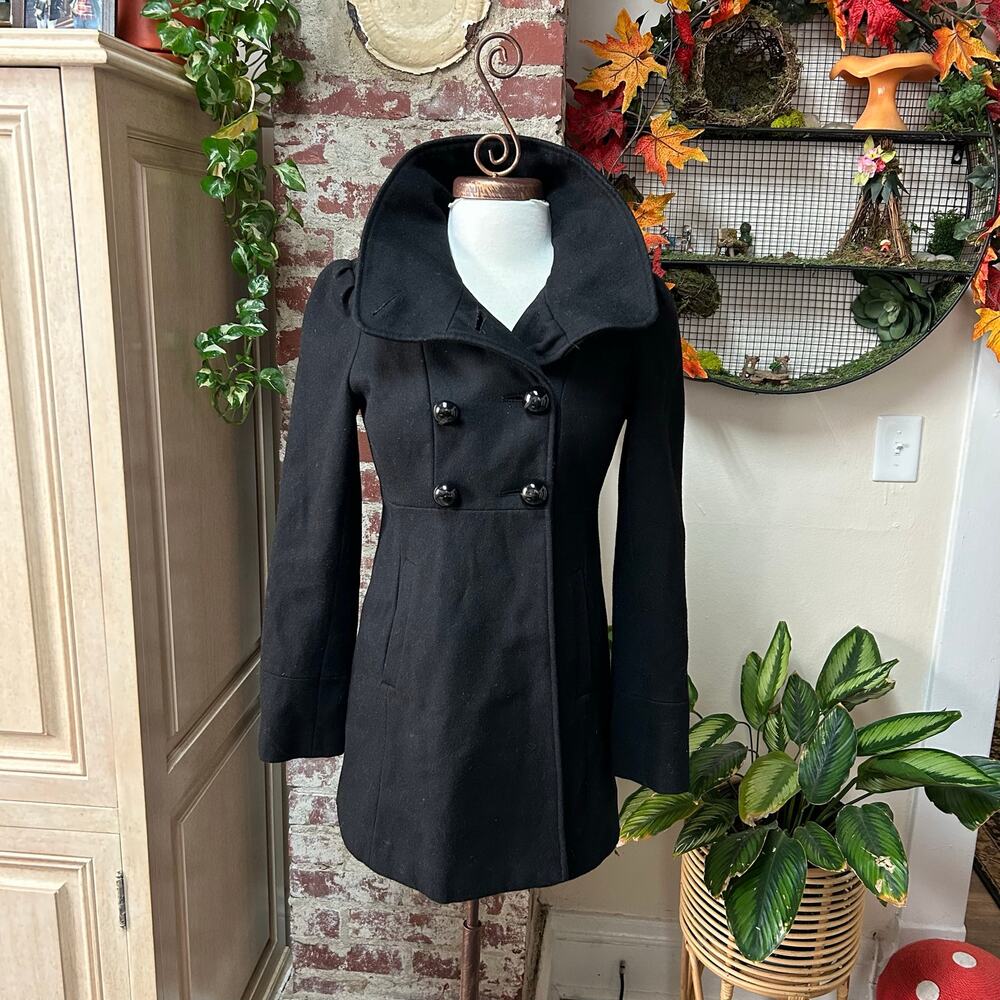 Y2K Guess Wool Mid Length Peacoat XS/S